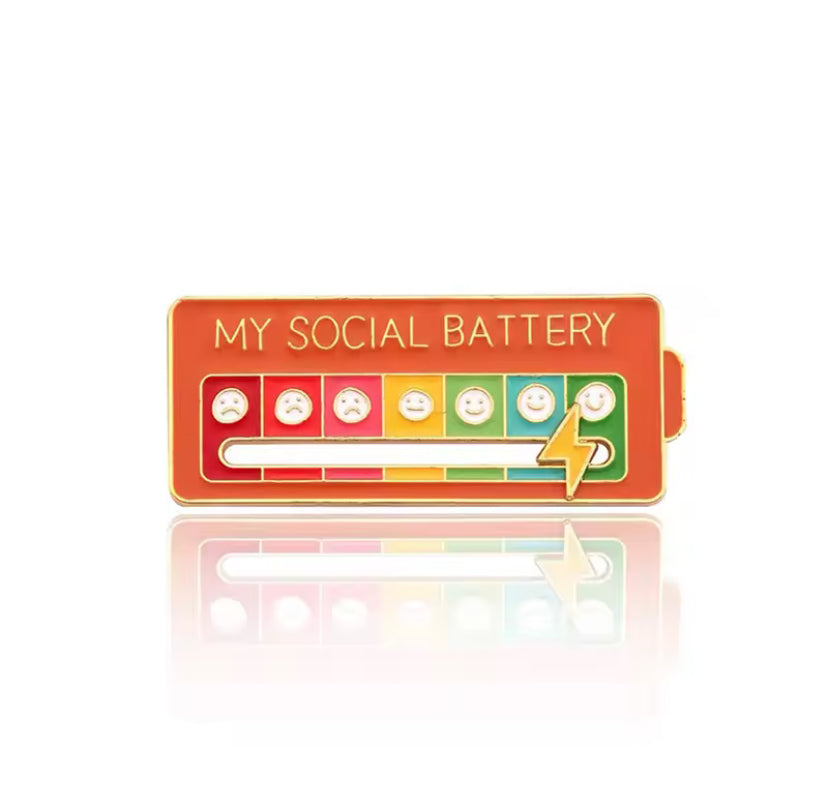 Social Battery Pin