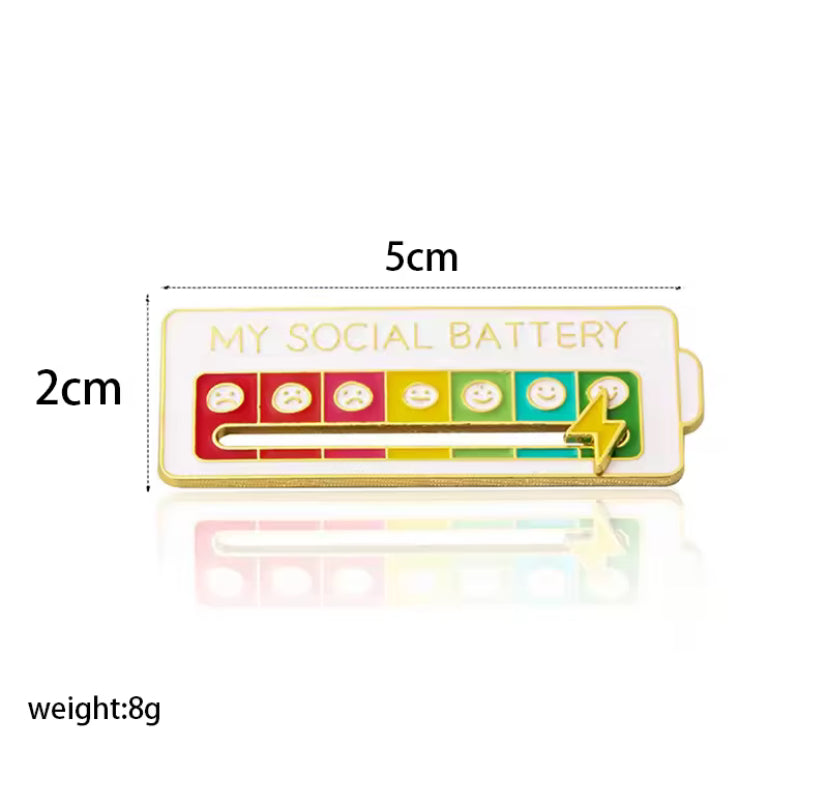 Social Battery Pin