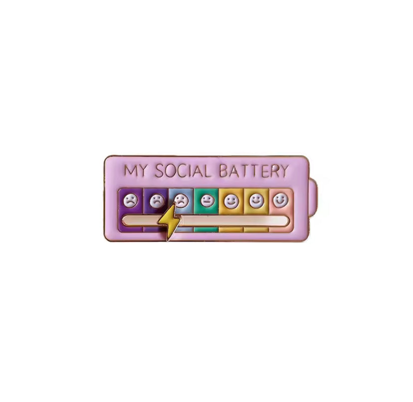 Social Battery Pin