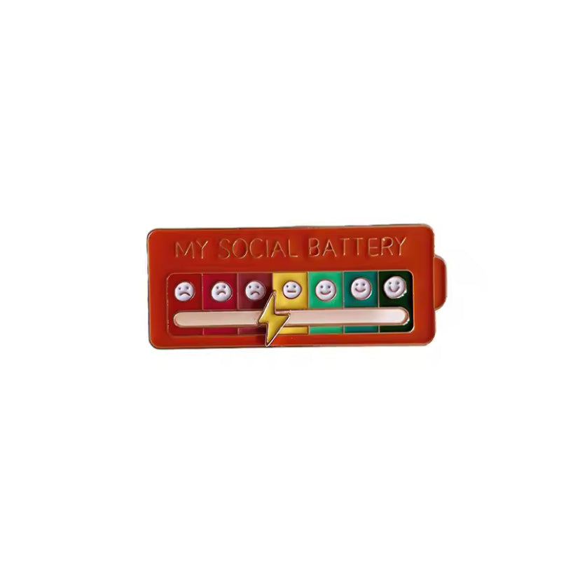 Social Battery Pin