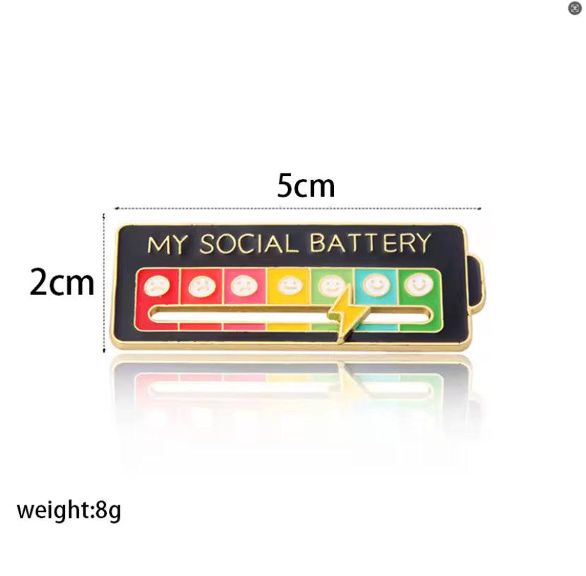 Social Battery Pin