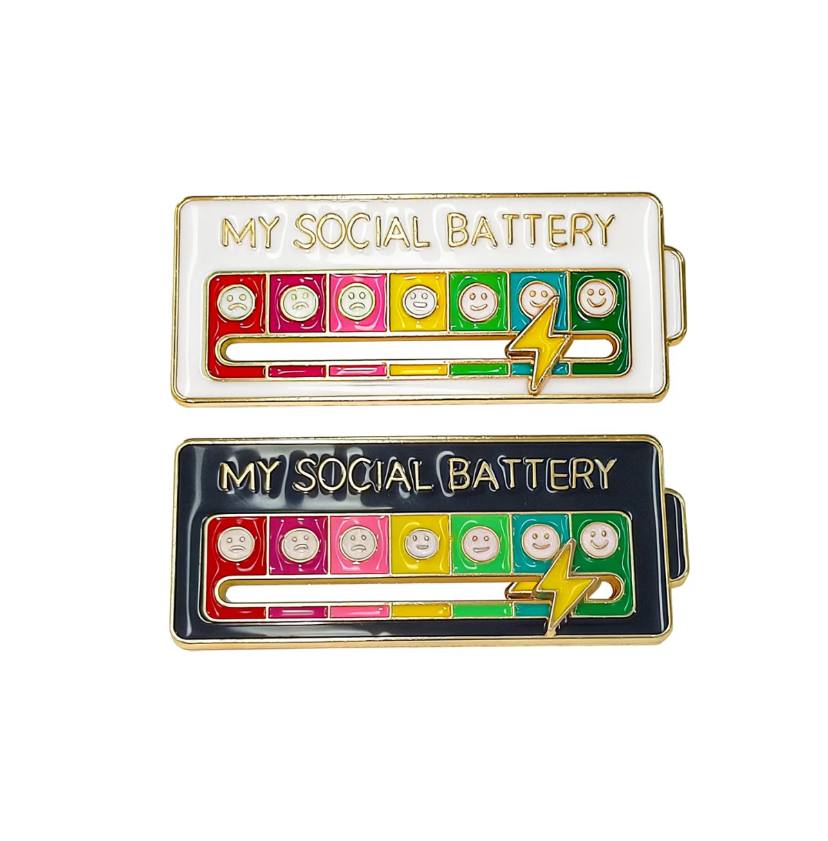 Social Battery Pin