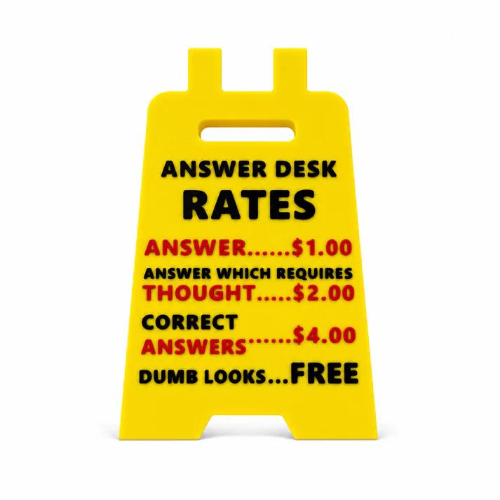 Funny Desk Sign